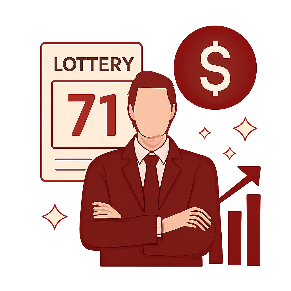 An educational illustration detailing the features of 71 Lottery.