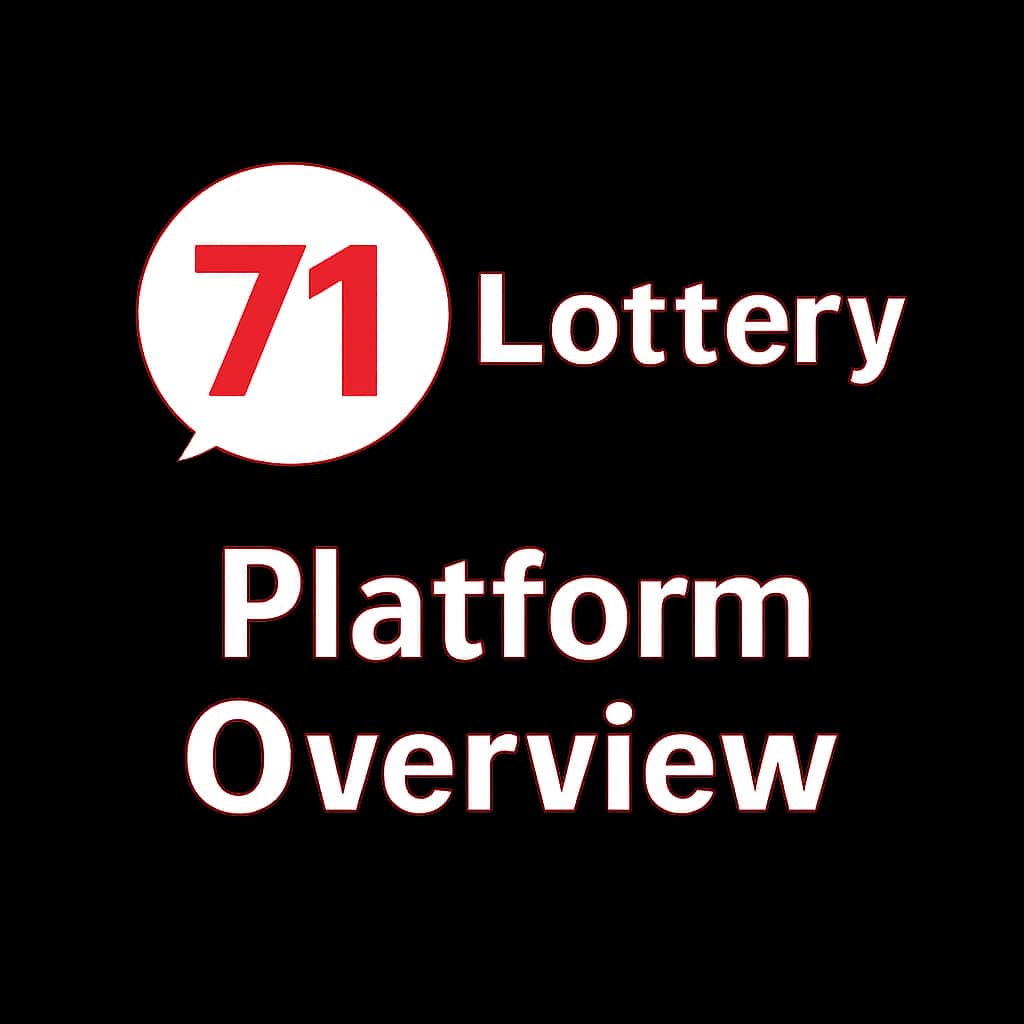 A professional badge representing the 71 Lottery Platform Overview, featuring clean design and #cf2326 accents.