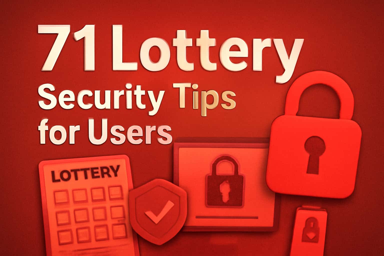 An informative visual representation of security tips for the 71 Lottery platform.