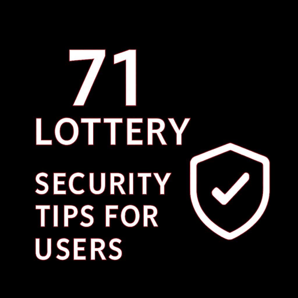 A badge icon symbolizing security tips for 71 Lottery users.