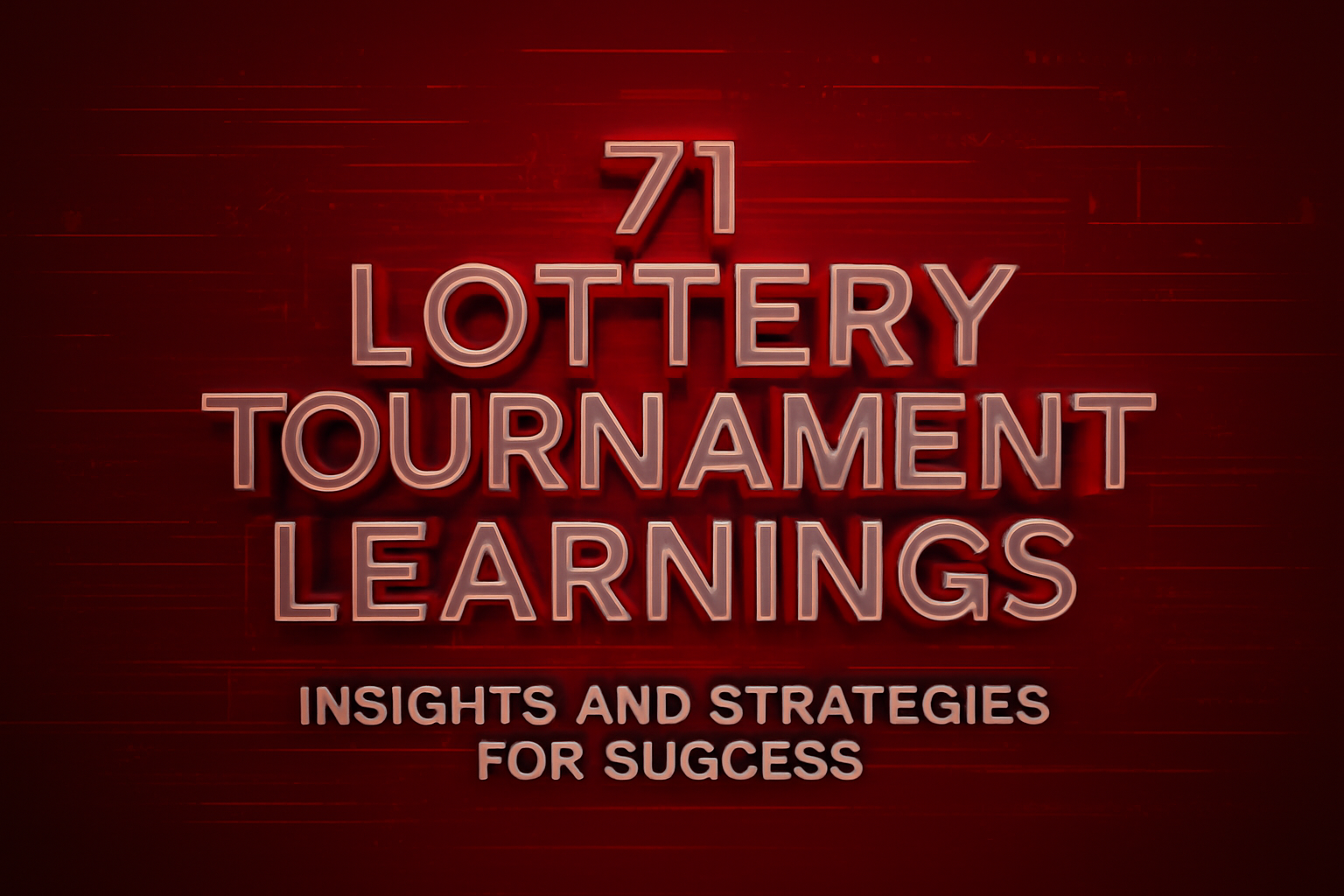 An informational graphic showcasing the 71 Lottery Platform Overview with modern design elements in #cf2326.