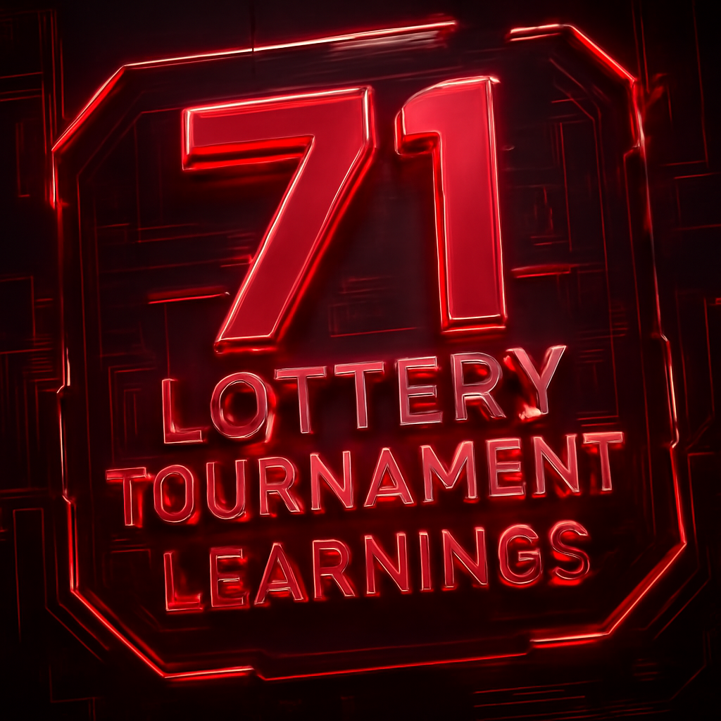 An educational diagram illustrating the features of the 71 Lottery Platform Overview with #cf2326 details.