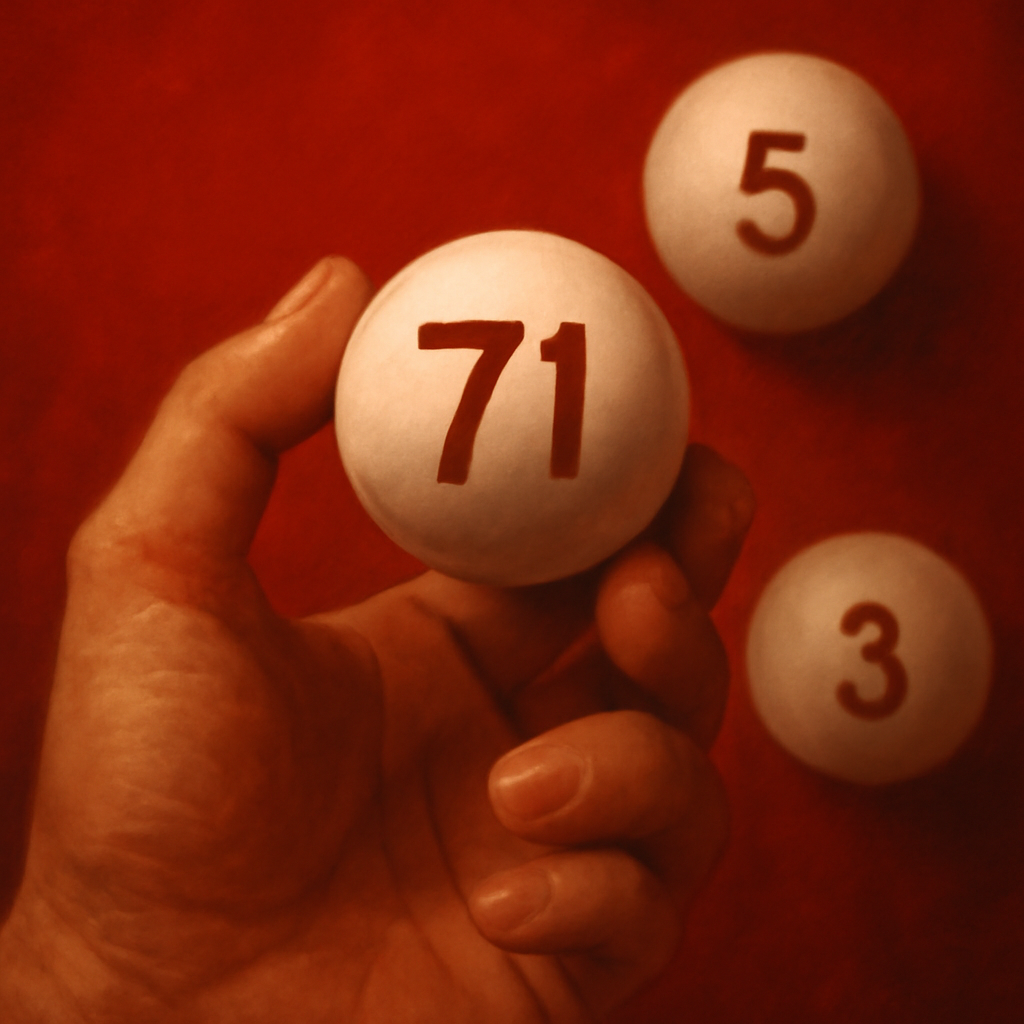 A professional badge representing the 71 Lottery Platform Overview, featuring clean design and #cf2326 accents.