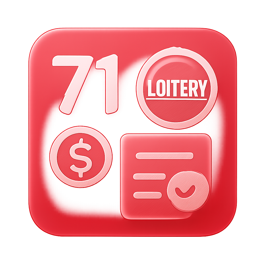 Badge representing guidance on accessing the 71 Lottery safely.