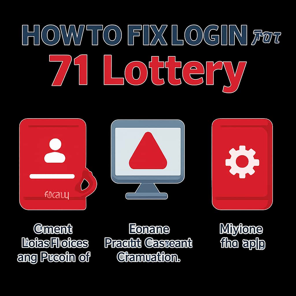 Educational illustration on fixing login for 71 Lottery.