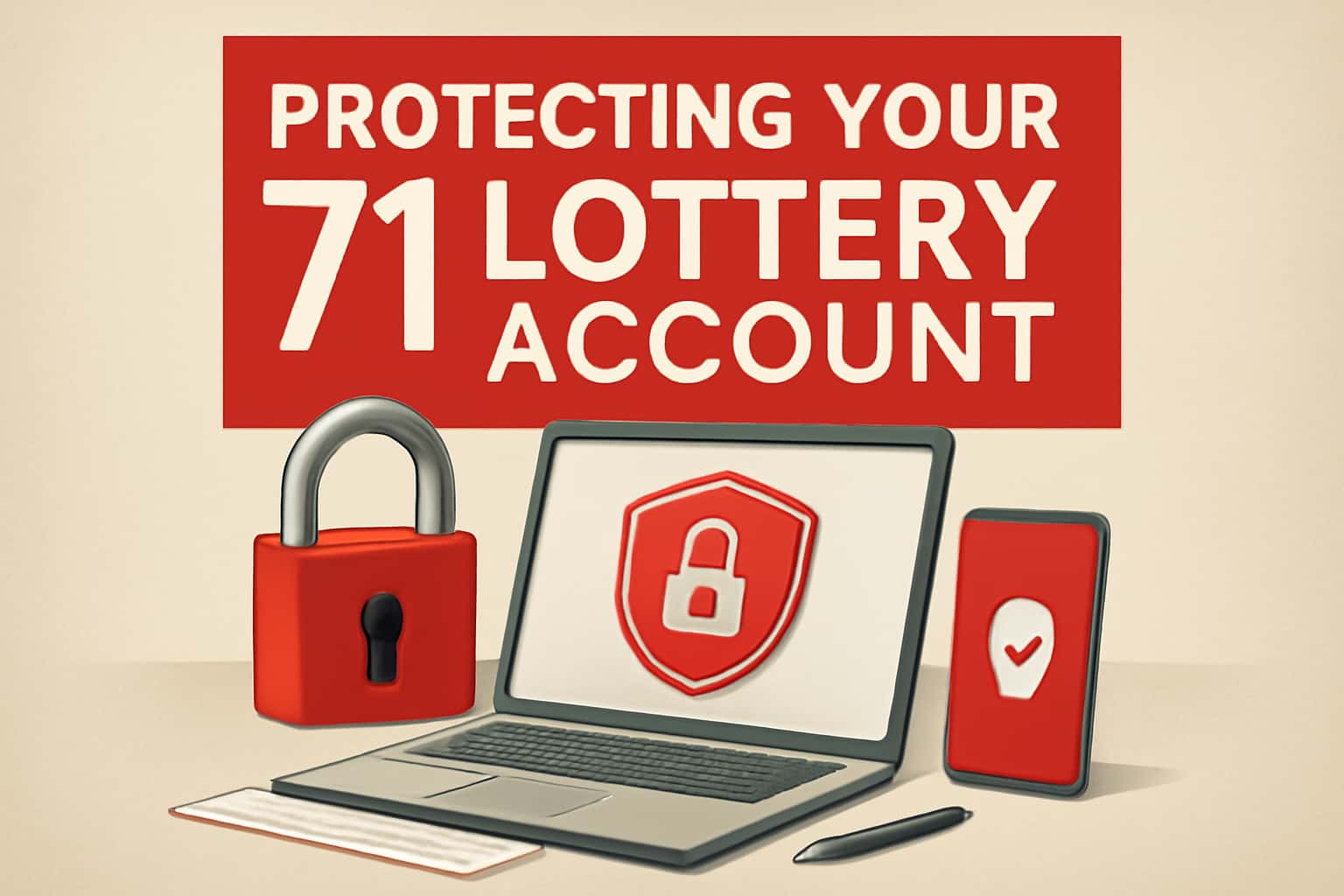An informative visual on securing a 71 Lottery user account